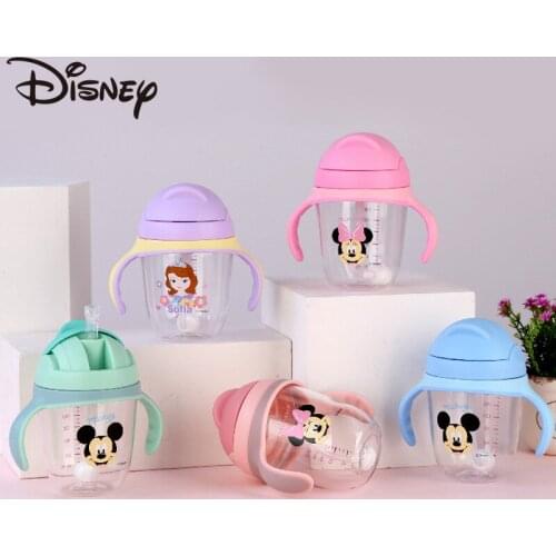 Disney baby drinking cup sippy cup family children drink milk drop proof baby water bottle young children learn to drink cup