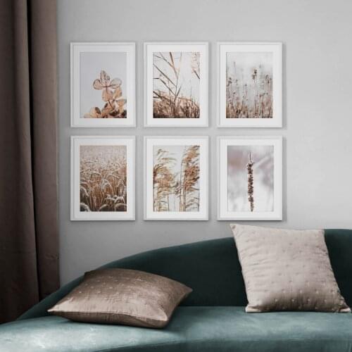 Reed leaf Wheat Landscape Wall Art Paper or Canvas Painting Landscape Wall Pictures For Living Room Decor
