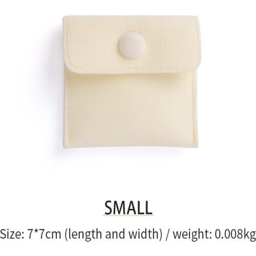 New Flannel Beige Female Earring Jewelry Storage Display Bags Ring Necklace Bracelet Packaging Case Jewellery Organizer For Gift