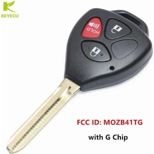 KEYECU New Replacement Keyless Entry Remote Car Key Fob 3 Button With G Chip for Scion TC 2011-2013 FCC: MOZB41TG