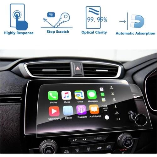 LFOTPP For CRV EX EX-L 2017 2018 Car Navigation Tempered Glass Screen Protector Display Film Auto Interior Protective Sticker