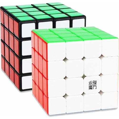 YongJun YuSu 4x4x4 M Magnetic Magic Cube Black Stickerless Professional Educational Antistress 4X4 Magnetic Cubo Magico Toys