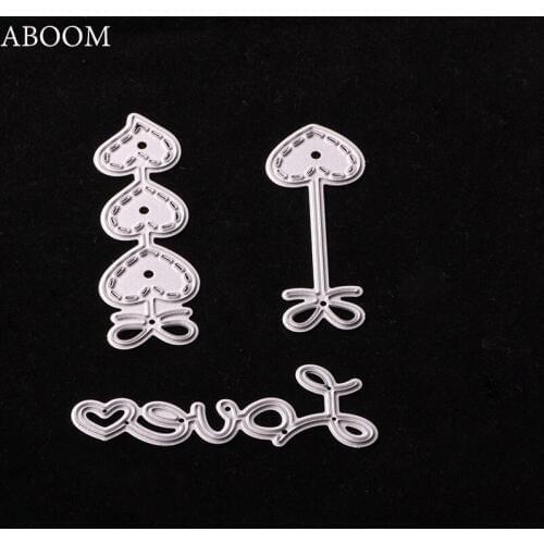 ABOOM New Romantic Love Arrow Metal Cutting Dies For Scrapbooking Stencils DIY Decorative Embossing Folder Die Cutter Foilder