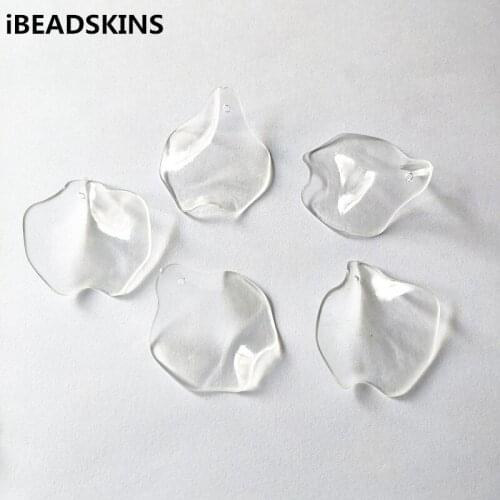 New arrival! 38x36mm 330pcs Clear acrylic Leaves shape Beads for Necklace,Earrings parts,hand Made Jewelry DIY