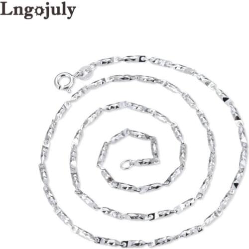 Genuine 100% 925 Sterling Silver Fine Jewelry Chain Necklaces For Men Boy Silver 925 Jewelry Generous Style Chain Gift For Man