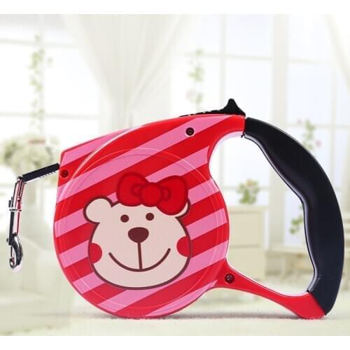 Princess Bear dog leash nylon automatic retractable Puppies Animals Cat leash 5m for small Pet Breeds Retractable Dog Leash Pugs