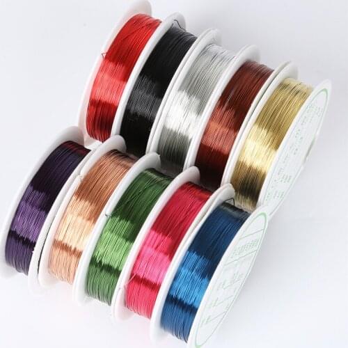 0.3mm/0.4mm 10-150M Copper Wire 10 Colors Mixed Color Beading Wire For DIY Bracelet Earring Jewelry Making Jewlery Findings