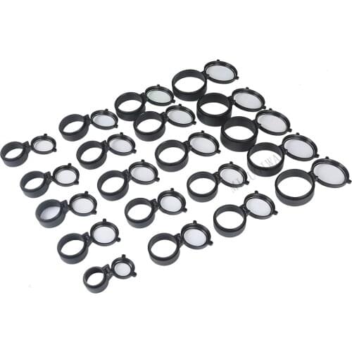 30-64 mm Transparent Rifle Scope Quick Flip Spring Up Open Lens Cover Cap Eye Protect Objective Lens Eye Caliber Pistol