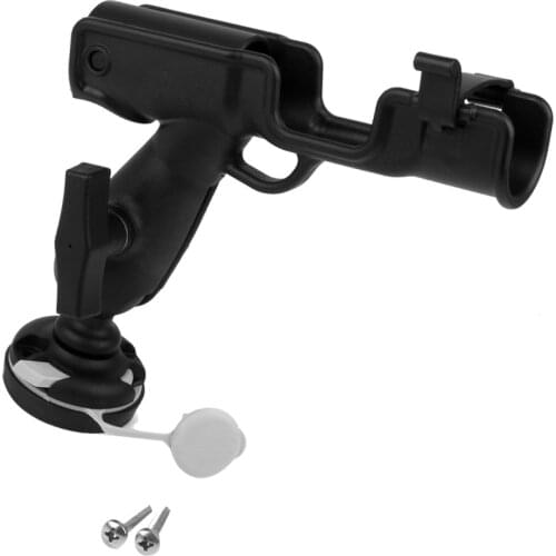 Adjustable Fishing Rod Holder with Combo Mount, Black Finish