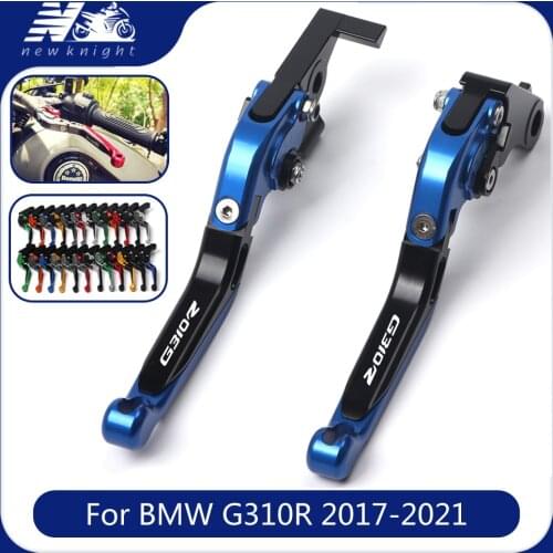 With Logo 20 Colors For BMW G310R 2017-2021 2020 2019 Motorcycle CNC Aluminum Adjustable Foldable Brake Clutch Lever Accessories