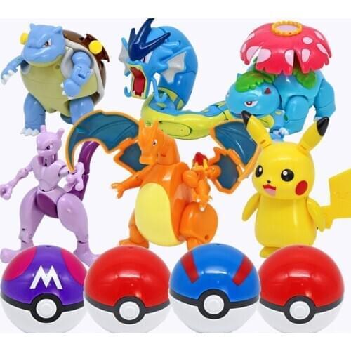 TAKARA TOMY Pokemon Pikachu Fire-breathing Dragon Transformable Toy Figure for Childrens Birthday and New Year Gifts