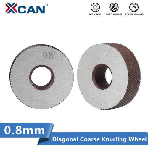 XCAN 2pcs 0.8mm Anti Slip Diagonal Coarse Knurling Wheel for Metal Lathe