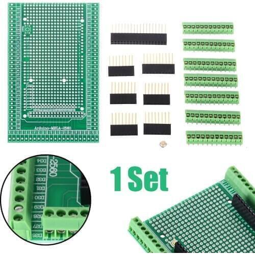1Set MEGA-2560 Prototype Screw Terminal Block Shield Board Female Header Sockets Kit Electronic Components Supplies