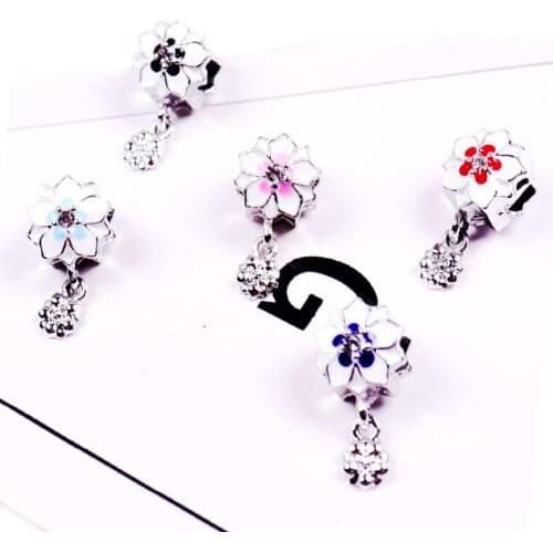 1 Pcs/Lot Romance Powder Peach Series Alloy String Decoration Dripping Oil Process Romanticism for Jewelry Crafts