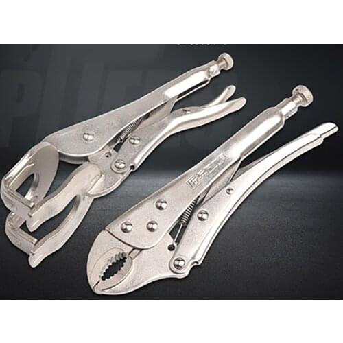 10 Inch Round Mouth Locking Pliers Strong and Tough Locking Pliers Ground Mouth Straight Jaw Lock Vise Grip Clamp Hand Tools