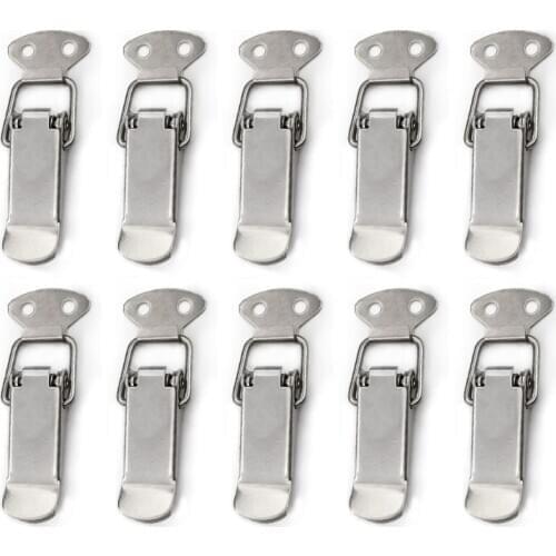10 Pcs Suitcase Chest Tool Box Locking A05 Spring Loaded Buckle Toggle Latch Hasp Lock Durable Practical Hardware Parts