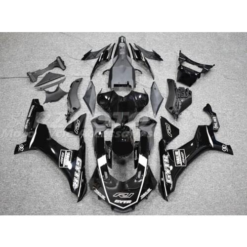 4Gifts Injection Mold New ABS Whole Fairings Kit fit for YAMAHA YZF-R1 2015 2016 2017 2018 15 16 17 18 r1 Custom black white