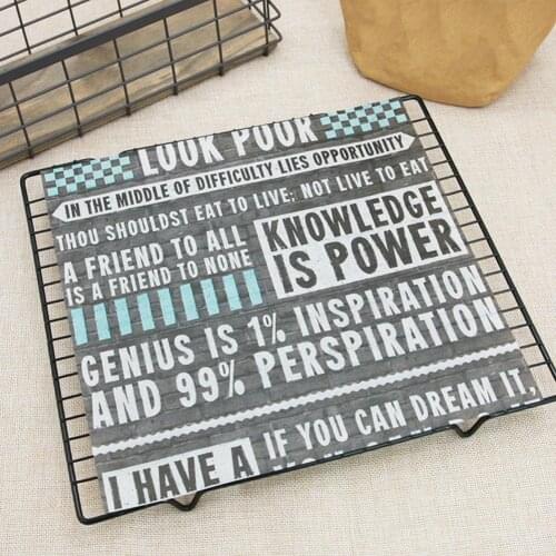 50Pcs/Set Practical Oil-proof Paper Decorative Easy Cut Food Word Pattern Baking Package Wrappers for Home Creative Burger Paper