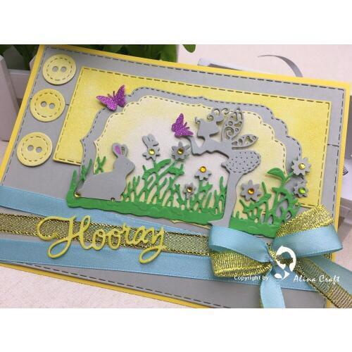 AlinaCraft METAL CUTTING DIES Christmas grass flower rabbit cutter Scrapbooking PAPER CRAFTER album card punch emboss stencils