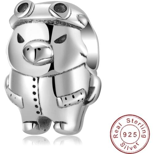 Cyue European Fine S925 Sterling Silver DIY Charm Bead Bird For Women Bangle Bracelet Necklace Jewelry P1280