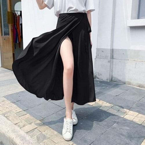 One Piece Half-Length Skirt With Straps Fat And Thin Can Wear Casual A-Line Skirt Chiffon All-Match Skirt