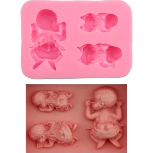 Baby cake mold chocolate decoration silica gel turn sugar cake baking mold silica gel mold