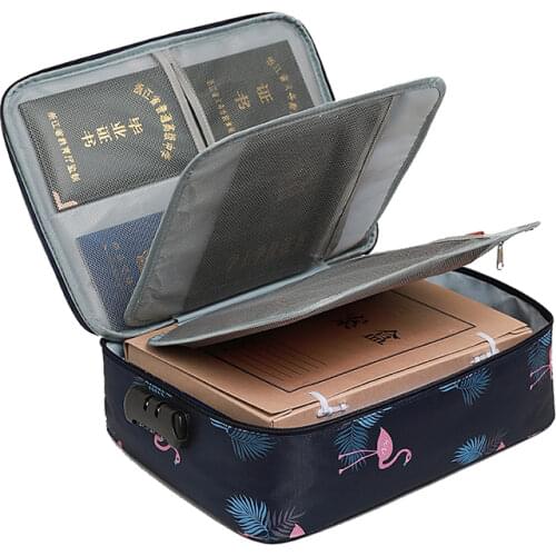 Safe for Documents Organizer Folder for A4 Documents Organizer Bag for Documents Diploma Storage File Pocket Two/Three Layers