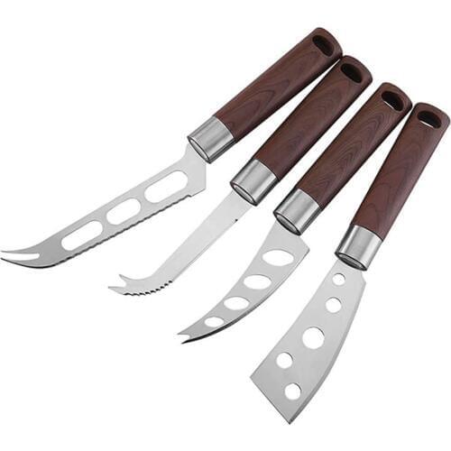 Goodfeer Stainless Steel Cheese Knife With Forked Tip Serrated Hole Butter Fork Slicer Cutter Cheese Tools Kitchen Accessories