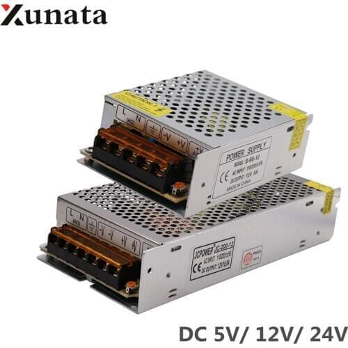 Switching Power Supply AC 110V/ 220V to 5V 12V 24V LED CCTV / LED Strip Power Supply AC to DC Power Adapter 12W-600W