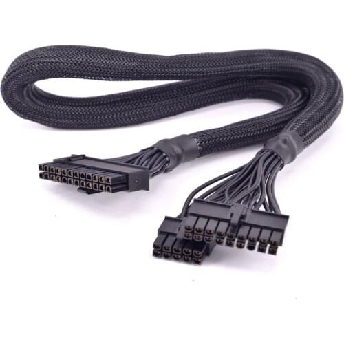 18+10Pin to 20+4 Pin Sleeved ATX Power Supply Cable for Seasonic X-Series 1250 1050 850 750 650 W PSU Modular