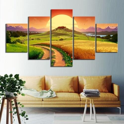 Sunset Landscape Decor Painting HD Printed Picture Decor Paintings Canvas Wall Art Home Decor Picture Wall Art Canvas Artwork