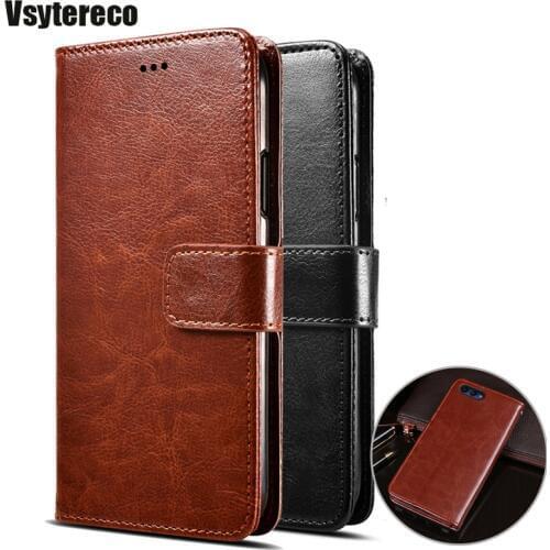 Leather Phone Case For Huawei Honor 10 Flip Wallet Case On honor 10 COL-L29 honor10 honer 10 5.84" Business Book Case Back Cover