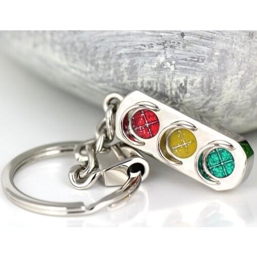 Creative Traffic Signal Light Model Keychain Fashion Accessories Key Chain Ring Keyring Keyfob 86070