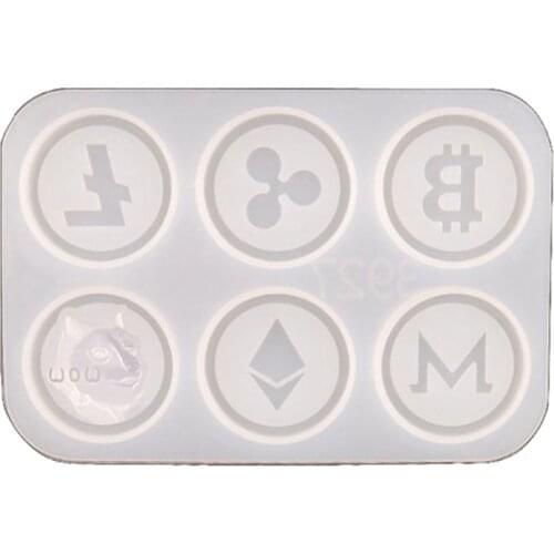 LXAD Game Currency Crystal Epoxy Resin Mold Collection Coins Silicone Mould DIY Crafts Jewelry Decorations Casting Tools