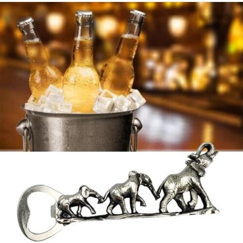 Metal Elephants Shaped Beer Bottle Opener Unique Style Practical Handhold Corkscrew Bar Party Desktop Ornaments Kitchen
