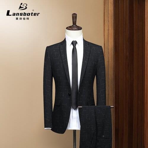 Men Suits Blazer With Pants Slim Fit Casual One Button Jacket for Wedding Party Man Formal Business Work Wear Suits Men FS-188