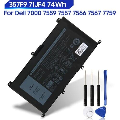 Original Replacement Battery For Dell Inspiron 15" 7000 7566 7759 7559 7567 7557 357F9 71JF4 Genuine Laptop Battery 74Wh