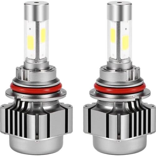 Outad 9007 Led Car Headlight Bulb 4 Side Cob Headlight Dual Beam High Low Led Kit 6000K Replace For Halogen Or Hid Bulbs