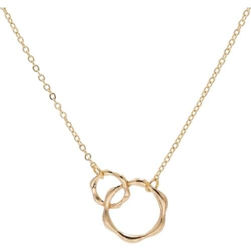 2021 New Arrivals Geometric Round Circle Clavicle Chain Necklace For Women Best Gifts Jewelry Wholesale