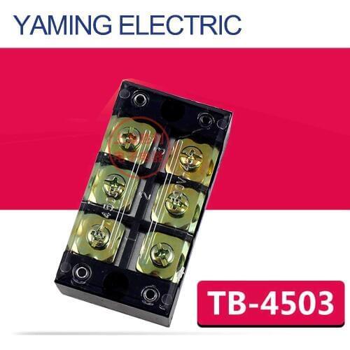 P111 600V 45A TB-4503 Panel Mount Fixed Barrier 3 Position 6 screws Terminal Block Connector terminator terminales