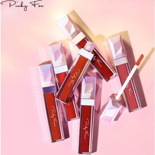 Pinkyfocus Purple Chen Velvet, Air Lip Glaze Tiktok Matte Light Thin Color, Not Stained with Cup Makeup Cosmetic Gift for Women