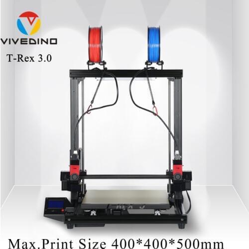 VIVEDINO T-Rex 3+ Industrial 3D Printer with Linear Guide Rail and TBI Ball Screw Laser Printer