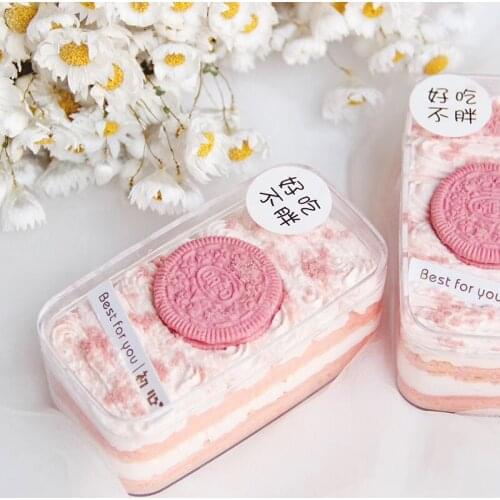 10pcs 280ml 380ml clear fruit mousse box melaleuca soy milk pastry cake packaging boxes salad yogurt dessert cups with lids