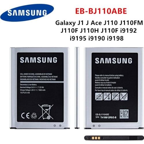 SAMSUNG Orginal EB-BJ110ABE Battery 1900mAh For Samsung Galaxy J1 J Ace J110 J110FM J110F J110H J110F i9192 i9195 i9190 i9198