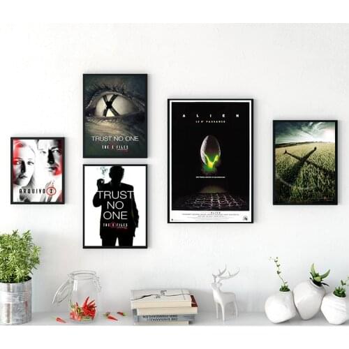 The X-Files Alien UFO Movie Poster HD Print Modern Posters and Prints Photographic Paper Wall Pictures For Living Room