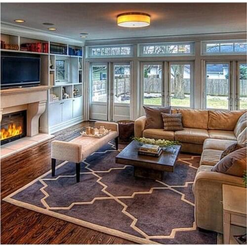 Modern Fashion Gray Pattern Thicken Acrylic Living room Great carpet Bedroom Bedside Can be customized Child crawling mat