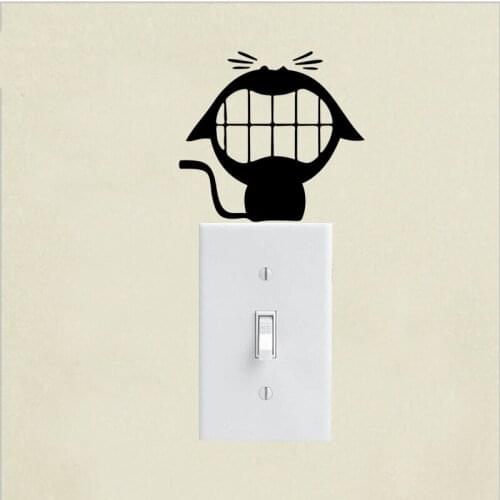 Cute Cartoon Switch Sticker Light Switch Funny Wall Decal Vinyl Fashion Stickers 3SS0046