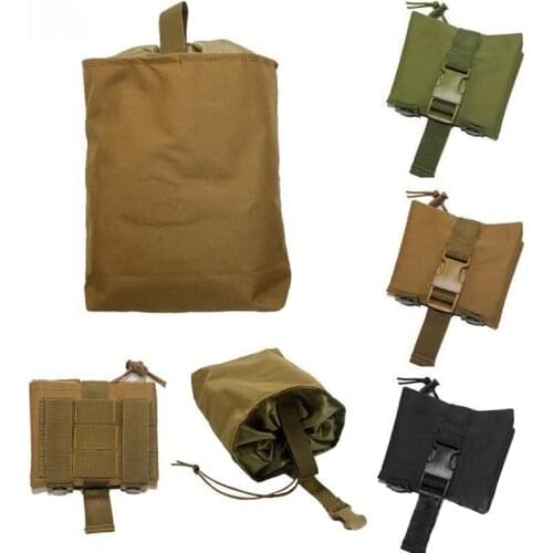 Tactical Molle Folding Dump Drop Magazine Pouch Airsoft Paintball Military Outdoor Hunting Tool Foldable Recovery Pouches Bag