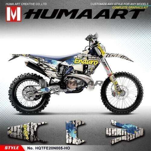 HUMAART Motocross Graphics Dirt Bike Vinyl Stickers Kit for Husqvarna TE150i TE250i TE300i FE250 FE350 FE450 FE501 2020 2021