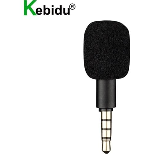 Kebidu Omni-Directional Mini Microphone Portable Small 3.5mm Jack Mic for Sound Card Recorder Cellphone Smartphone Android Phone